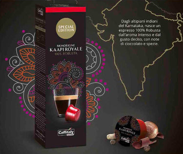 Caffitaly Ecaffe Robusta KAAPI ROYALE Coffee - Pack of 10